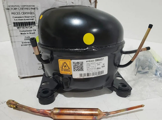 Whirlpool Refrigerator Compressor Kit OEM - W11614224, Replaces: W11545349
