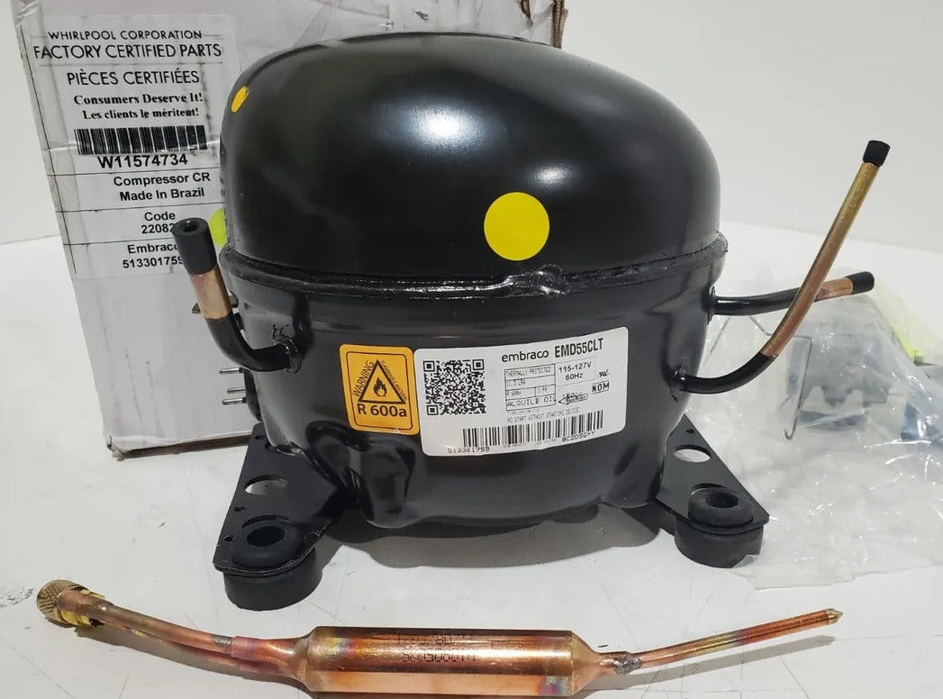 W11614224 Refrigerator Compressor Kit Replaces W11545349